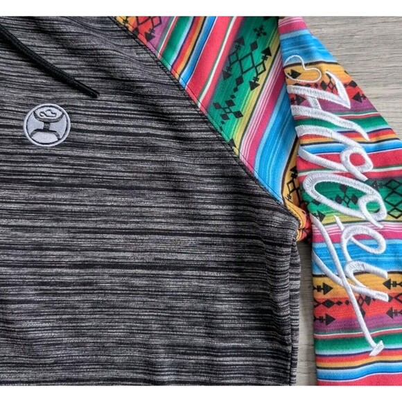 Hooey Women's Hoodie Salado Southwestern Space Dye Long Sleeve Size Large - Picture 2 of 8